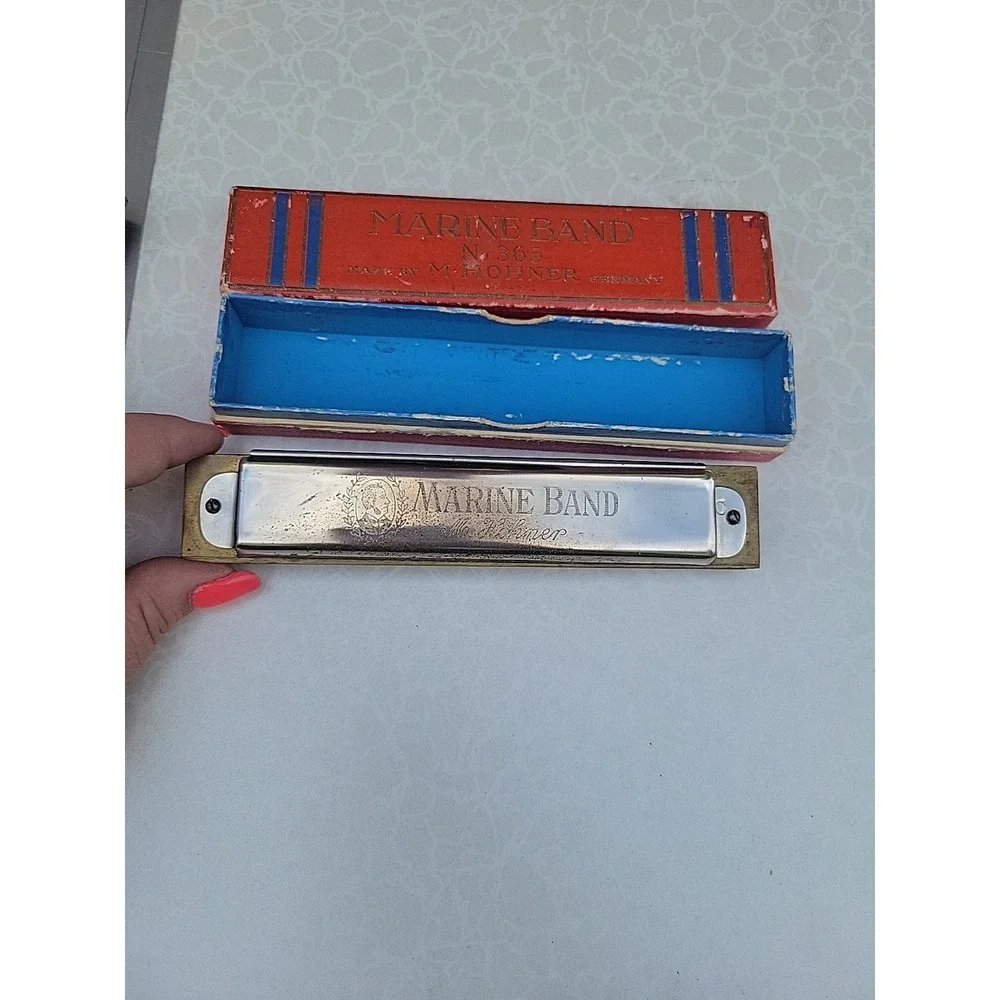 Vintage M. Hohner Marine band harmonica number 365 In Key of G